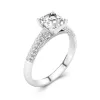 1.50ct Moissanite Engagement Ring 14K White Gold