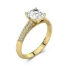 1.50ct Moissanite Engagement Ring 14K Gold