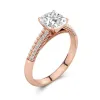 1.50ct Moissanite Engagement Ring 14K Rose Gold