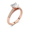 1.50ct Moissanite Engagement Ring 18K Rose Gold