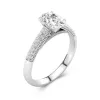 1.50ct Moissanite Engagement Ring 14K White Gold