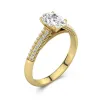 1.50ct Moissanite Engagement Ring 14K Gold