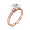 1.50ct Moissanite Engagement Ring 14K Rose Gold