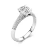 1.50ct Moissanite Engagement Ring 14K White Gold