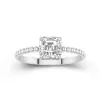 1.00ct Moissanite Engagement Ring 14K White Gold