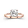 2.00ct Moissanite Engagement Ring 14K Rose Gold