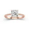 1.50ct Moissanite Engagement Ring 14K Rose Gold