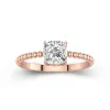 1.00ct Moissanite Engagement Ring 14K Rose Gold