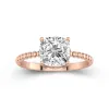 2.00ct Moissanite Engagement Ring 14K Rose Gold