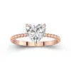 1.50ct Moissanite Engagement Ring 14K Rose Gold