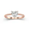 1.00ct Moissanite Engagement Ring 14K Rose Gold