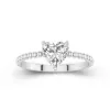 1.00ct Moissanite Engagement Ring 14K White Gold