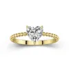 1.00ct Moissanite Engagement Ring 14K Gold