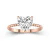 2.00ct Moissanite Engagement Ring 14K Rose Gold