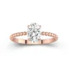 1.50ct Moissanite Engagement Ring 14K Rose Gold