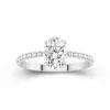 1.50ct Moissanite Engagement Ring 14K White Gold