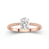 1.00ct Moissanite Engagement Ring 14K Rose Gold