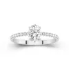 1.00ct Moissanite Engagement Ring 14K White Gold