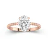 2.00ct Moissanite Engagement Ring 14K Rose Gold