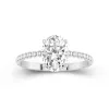 2.00ct Moissanite Engagement Ring 14K White Gold