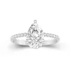 2.00ct Moissanite Engagement Ring 18K White Gold