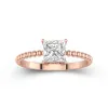 1.00ct Moissanite Engagement Ring 14K Rose Gold