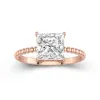 2.00ct Moissanite Engagement Ring 14K Rose Gold