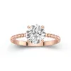 1.50ct Moissanite Engagement Ring 14K Rose Gold