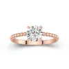 1.00ct Moissanite Engagement Ring 14K Rose Gold