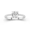 1.00ct Moissanite Engagement Ring 14K White Gold