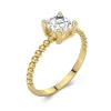 1.50ct Moissanite Engagement Ring 18K Gold