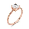 1.00ct Moissanite Engagement Ring 14K Rose Gold