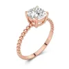 1.50ct Moissanite Engagement Ring 14K Rose Gold