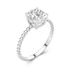 1.50ct Moissanite Engagement Ring 14K White Gold