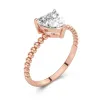 1.50ct Moissanite Engagement Ring 14K Rose Gold