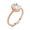 1.50ct Moissanite Engagement Ring 14K Rose Gold