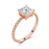 1.00ct Moissanite Engagement Ring 14K Rose Gold