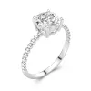 1.50ct Moissanite Engagement Ring 14K White Gold