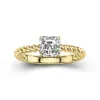 Modern Asscher 1.50ct Moissanite Engagement Ring