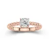 Modern Cushion 1.00ct Moissanite Engagement Ring