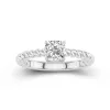 Modern Cushion 1.00ct Moissanite Engagement Ring