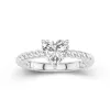 Modern Heart 1.50ct Moissanite Engagement Ring