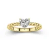 Modern Heart 1.00ct Moissanite Engagement Ring