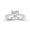 Modern Heart 2.00ct Moissanite Engagement Ring