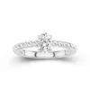 Modern Oval 1.00ct Moissanite Engagement Ring