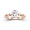 Modern Oval 2.00ct Moissanite Engagement Ring