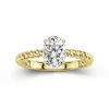 Modern Oval 2.00ct Moissanite Engagement Ring