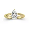 Modern Pear 2.00ct Moissanite Engagement Ring