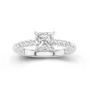 Modern Princess 1.50ct Moissanite Engagement Ring