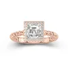 Modern Asscher 1.50ct Moissanite Engagement Ring